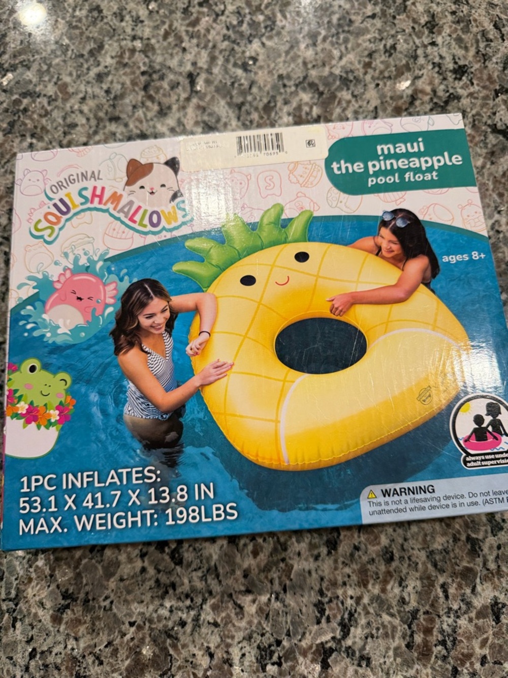 Squishmallows Yellow Pineapple Pool Float